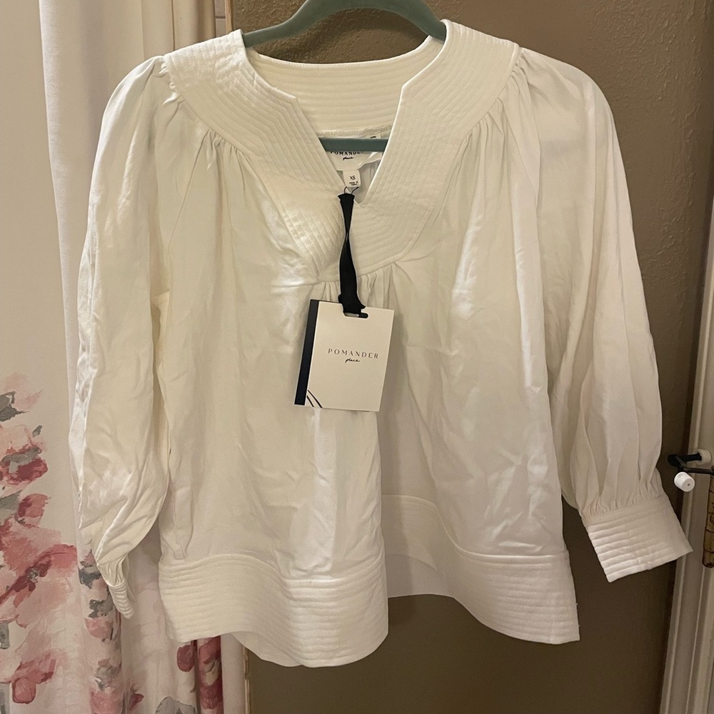 Tuckernuck POMANDER PLACE White Koa Blouse XS NWT - Picture 5 of 6
